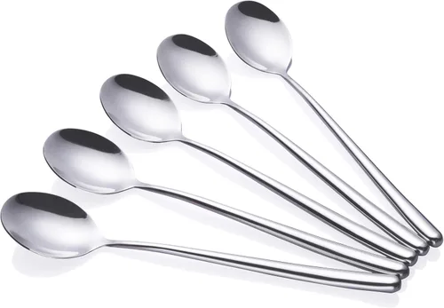 Miniatura 5 de Cucharas de sopa, cucharas de mango corto de acero inoxidable, cuchara de sopa clásica y duradera, juego de 5.