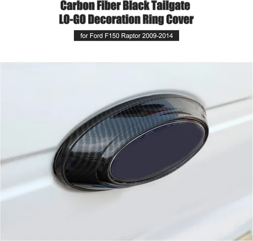 Miniatura 7 de Voodonala Cubierta negra de fibra de carbono para Ford F150 Raptor 2009 2010 2011 2012 2013 2014