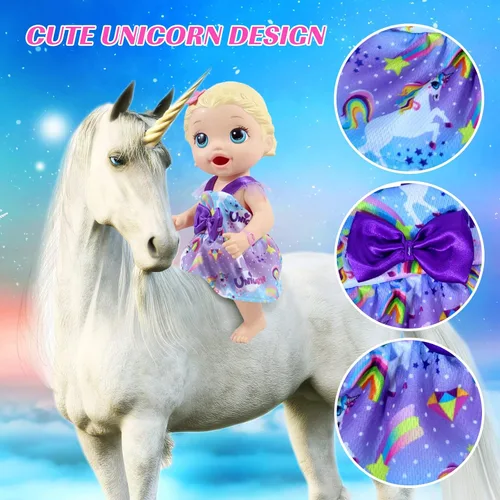 Miniatura 2 de ARTST Alive - Ropa de bebé, 7 juegos de ropa de muñeca de bebé, accesorios de vestido, traje de baño para muñecas de 10 a 12 pulgadas, niñas