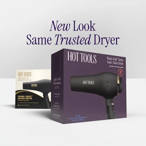 Miniatura 7 de Hot Tools Pro Artist Black Gold 2100 Turbo Ceramic + Ionic Secador de pelo Secado rápido, ligero Lightweight Ionic Hair Dryer for Fast Drying, 6