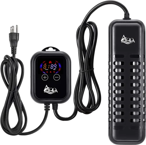Miniatura 8 de AQQA Calentador sumergible para acuario, calentador de tanque de peces de 100 W/200 W/300 W/500 W/800 W/1000 W/1200 W, controlador de temperatura