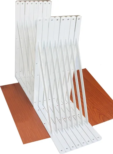 Miniatura 65 de Paquete de 16 soportes de estante resistentes negros de 20 pulgadas de largo x 12 pulgadas de alto con tornillos, soportes de estante de metal