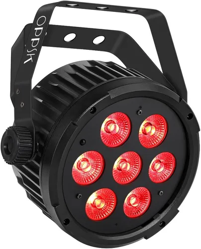 Par de luz LED para escenario: 70 W RGBWA 5 en 1 LED par puede activar por sonido múltiples modos por control remoto y control DMX para eventos de