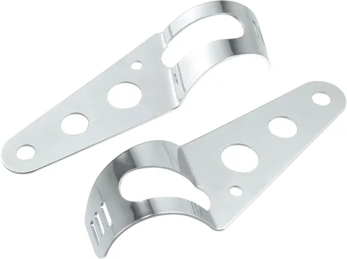 Miniatura 5 de ACROPIX Soportes universales para faros delanteros de motocicleta, abrazaderas de horquilla de 1.299 in a 1.693 in, tono plateado, paquete de 2