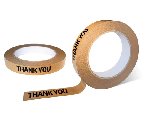 Miniatura 8 de Cinta de agradecimiento Arvakr, cinta adhesiva marrón de diseño para pequeñas empresas, para pegar bolsas de compras o cajas de hornados, cafés