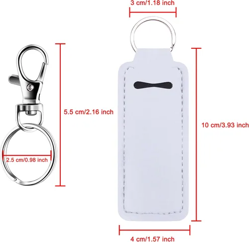 Miniatura 2 de Duufin 20 piezas Llavero con soporte para lápiz labial, soporte para bálsamo labial, soporte para lápiz labial con 20 cables de clip de metal