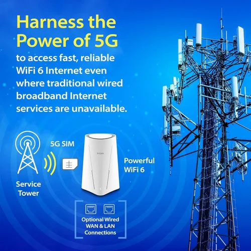 Miniatura 2 de Router WiFi 6 G530 5G NR AX3000 con ranura para tarjeta SIM, puerta de enlace celular, antenas optimizadas de alta ganancia, failover dual WAN