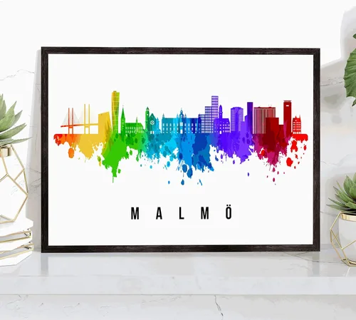 Miniatura 16 de Póster de Kazan Skyline Russia, pintura de paisaje urbano de Kazán, póster de Rusia, impresión de paisaje urbano de Kazán y monumentos, arte