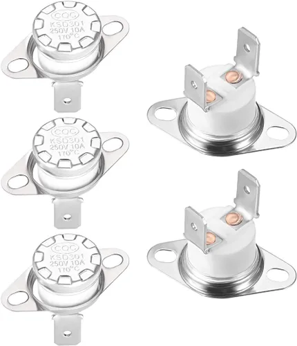 Miniatura 10 de uxcell KSD301 Termostato 266.0 °F/266°F 10A Normalmente Cerrado N.C Ajuste Snap Disc Interruptor de temperatura para microondas, horno, cafetera 2