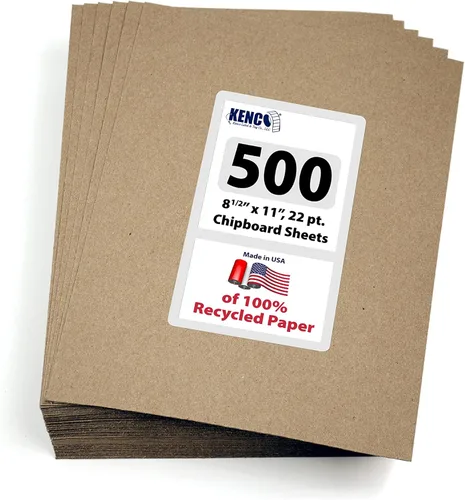 Miniatura 7 de Hojas de aglomerado de 8.5 x 11 pulgadas, 100 hojas de tablero de virutas de 22 puntos para manualidades y respaldos, gran alternativa a tableros