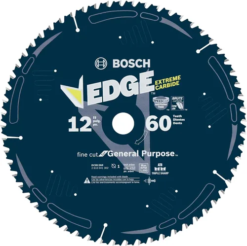 Miniatura 20 de BOSCH DCB760 - Hoja de sierra circular de 7-1/4 pulgadas con borde de 60 dientes para acabado extrafino