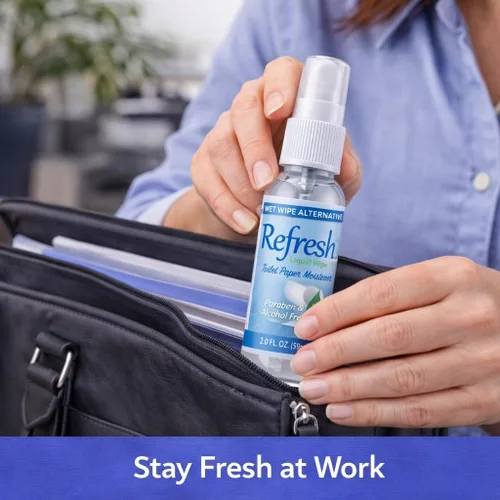 Miniatura 4 de Refresh - Aerosol de papel higiénico (2 onzas líquidas / 2.0 fl oz de tamaño de viaje), alternativa de toallitas húmedas desechables sin alcohol