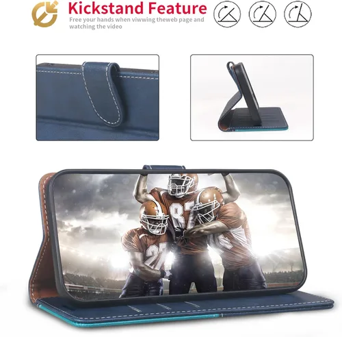 Miniatura 4 de Funda tipo cartera para Samsung Galaxy A53 5G, funda plegable de cuero premium con bloqueo RFID, soporte para tarjetas de crédito, folio con soporte