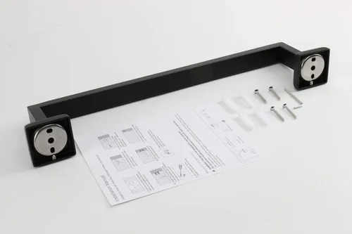 Miniatura 7 de TocTen Toallero de Baño - Base Cuadrada Engrosada SUS304 Barra de Toallas de Acero Inoxidable para Baño, Accesorios de Baño Varilla de Toallas Negro