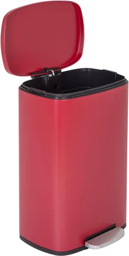 Miniatura 13 de FDW Cubo de basura de 13 galones con tapa Rosa Resistente a huellas dactilares Hecho de acero inoxidable cepillado Pedal de paso de cierre