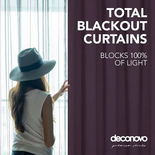 Miniatura 27 de Deconovo Cortinas opacas 100% con forro negro, cortinas con ojales aisladas térmicamente que reducen el ruido, doble capa para oscurecer
