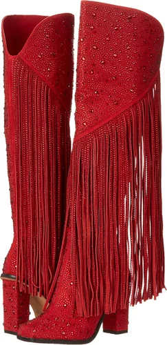 Miniatura 7 de Jessica Simpson Asire - Botas de rodilla con flecos para mujer, rojo (Wicked Red), 5
