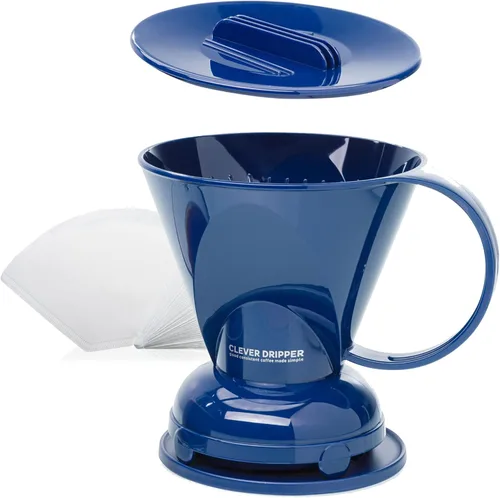 Miniatura 10 de Clever Gotero y filtros de café, grande de 18 onzas (negro), Barista's Choice, plástico seguro sin BPA, incluye 100 filtros