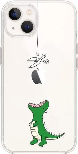 Miniatura 2 de Blingy's Funda para iPhone 14, bonito patrón de cerezas, estilo tropical, diseño tropical, funda protectora transparente de TPU suave de 6.1 Cerezas