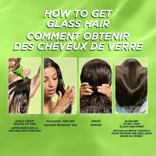 Miniatura 5 de Garnier Fructis Sleek & Shine - Agua de vidrio para el cabello, enjuague laminar, 10 segundos, aceite de argán, 6.0 onzas líquidas, 1 unidad
