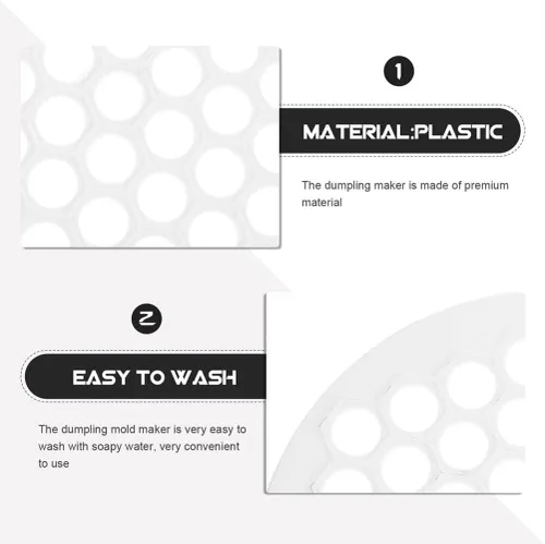 Miniatura 6 de Kichvoe 2 piezas de molde para hacer bolas de masa hervida para ravioles caseros Wontons y calcomanías de olla de diseño reutilizable para hacer