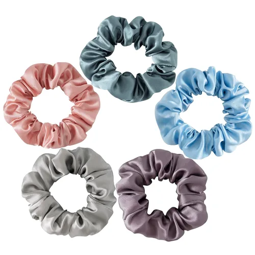 Miniatura 18 de Lazos para el cabello de seda de morera, prevención del encrespamiento y sin daños, accesorios para dormir y noche para mujeres (albaricoque)