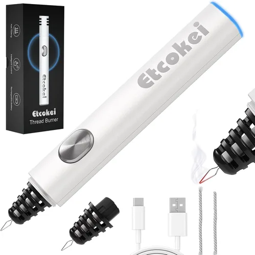 Miniatura 9 de Quemador de hilo USB, suministros recargables para cuentas para hacer joyas, costura, corte, fusión, manualidades, ideal para terminar proyectos
