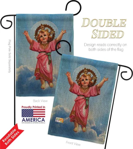 Miniatura 3 de Bandera de arpillera para el jardín de divine Baby Jesus, religiosa, fe, esperanza, gracia, paloma, religión cristiana, Pascua, pequeño, regalo