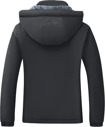 Miniatura 3 de ELLSWOS - Abrigos de invierno para mujer, resistentes al agua, chaqueta de esquí, abrigos cálidos para la nieve, cortavientos, impermeable