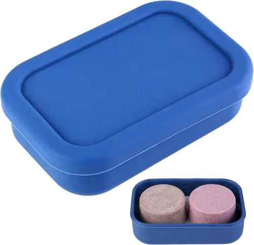 Soporte de silicona para jabón de viaje, funda de jabón a prueba de fugas con capa de drenaje, contenedor de jabón portátil de viaje para barra de