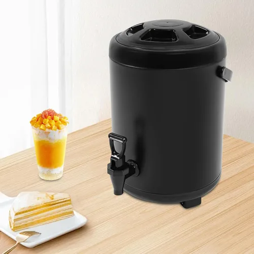 Miniatura 3 de Dispensador de bebidas con aislamiento de acero inoxidable, dispensador de bebidas calientes con grifo, dispensador térmico de bebidas frías