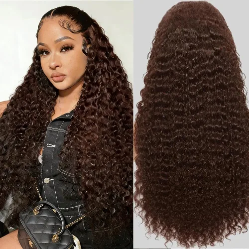 Miniatura 14 de Pelucas de cabello humano ondulado con encaje frontal transparente HD de 13 x 6 pulgadas, densidad 200, pelucas de ondas profundas para mujer