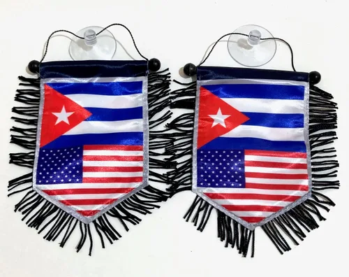Miniatura 4 de Mini banner cubano americano bandera deportiva para la decoración del coche y el hogar, puerta ventana pared pequeña bandera colgante accesorios