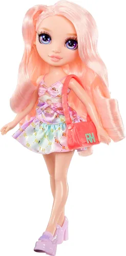 Miniatura 2 de Rainbow High My Fashion Style Bella, muñeca de moda rosa de 11 pulgadas con traje llamativo, bolso elegante, gran regalo de juguete para niñas de 4