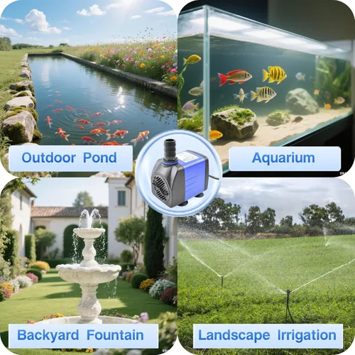 Miniatura 7 de CONQUERALL Pequeña bomba de agua sumergible 118GPH 8W Smart para la circulación de la irrigación de la fuente del jardín