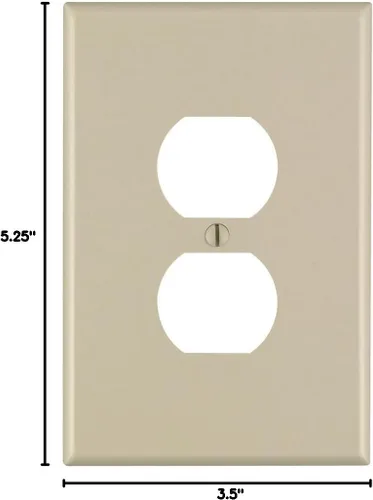 Miniatura 5 de Tapa para tomacorriente de pared, tamaño extragrande, plástico., 88103, 120 volts