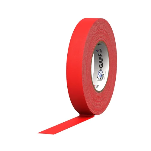 Miniatura 16 de ProTapes Pro Gaff Cinta de Gaffer de tela mate premium de 1 pulgada de ancho con adhesivo de goma, 11 mils de grosor, 55 yardas de longitud