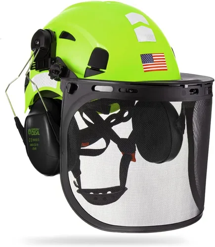 Miniatura 11 de GREEN DEVIL - Visor de malla metálica de repuesto con protector facial protector con soporte de montaje para cascos/cascos forestales/motosierras