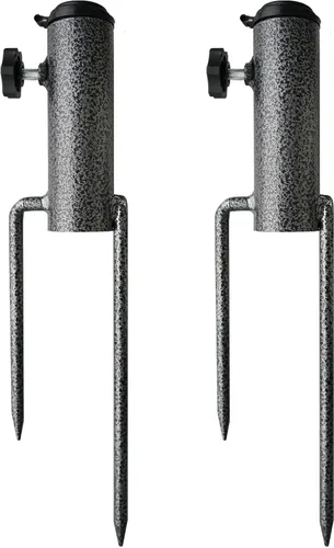 Miniatura 8 de AMMSUN Adjustable Portable Umbrella Base, Upgraded Heavy Duty Metal Holder-Stand-Sand Grass Auger,for Flag, Umbrella, Fishing Rod, Outdoor Park