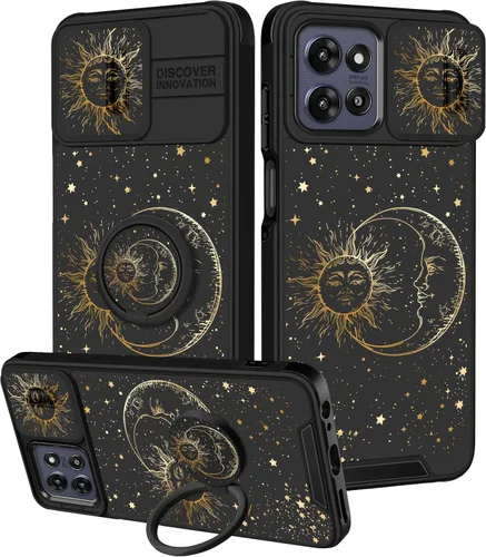 Miniatura 14 de para Moto G 5G 2023 funda - Cubierta de teléfono linda con corazón para mujeres y niñas, diseño único negro con cubierta deslizante para la cámara