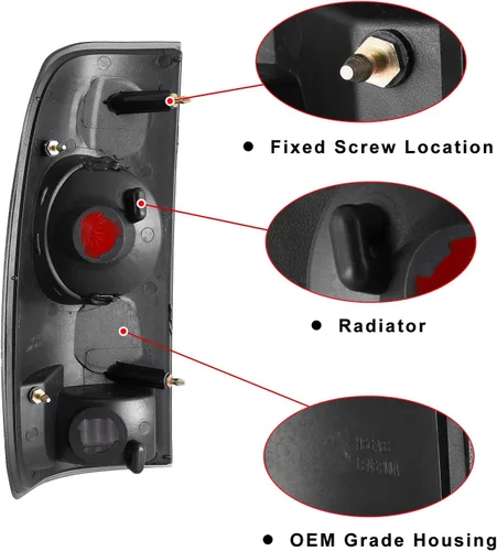 Miniatura 2 de ROXX Conjunto de luz trasera compatible con Ford F-150 1997-2003, F250 F350 F450 F550 1999-2003 Super Duty lado del conductor y del pasajero lente