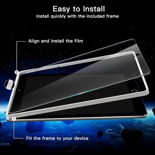 Miniatura 3 de JETech Protector de pantalla para iPad (9.7 pulgadas, modelo 2018/2017, 6ª/5ª generación), Air 2/1, Pro 9.7 pulgadas, película de vidrio templado