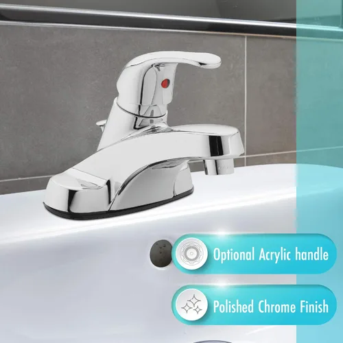 Miniatura 3 de Aqua Vista 30-B410-AV Grifo monomando para baño Manija única de cromo pulido