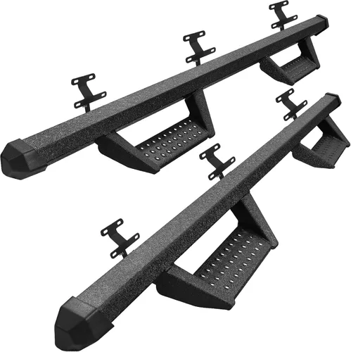 Miniatura 8 de SMANOW Estribos laterales compatibles con Ford F150 SuperCrew Cab 2009-2014 con 4 puertas de tamaño completo. Revestimiento de polvo negro