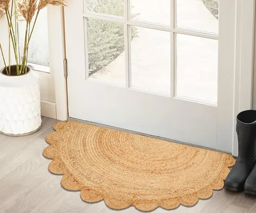Miniatura 23 de Savi Home Alfombra de yute natural de 4 x 6 pies – Alfombra de granja trenzada tejida a mano de 72 x 48 pulgadas, alfombra de entrada en telar