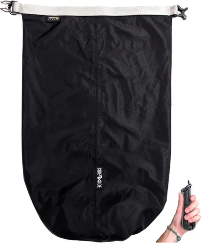 Bolsa seca pequeña impermeable de 10L para kayak, senderismo, playa y campamento | Bolsa lateral ligera y duradera, negra, pequeña, ligera (1.65
