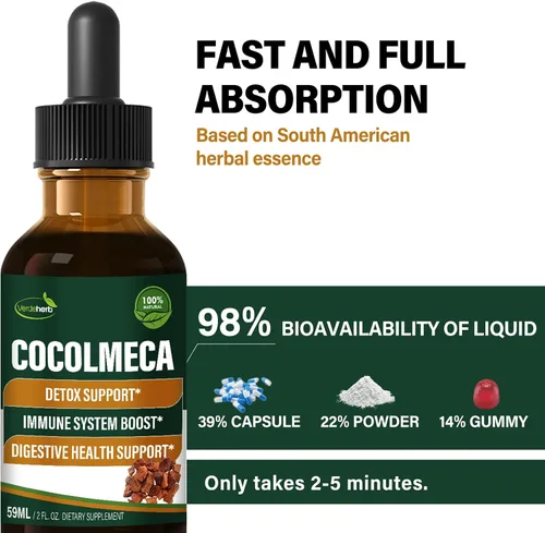 Miniatura 3 de Gotas líquidas de corteza de Cocolmeca, suplemento de extracto de hierbas naturales para desintoxicación corporal, apoyo de limpieza corporal