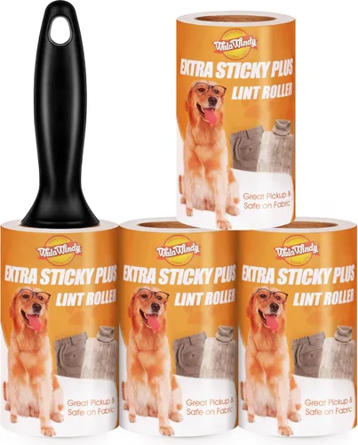 WulaWindy Rodillo de Pelusa para Pelo de Mascotas, Rodillos de Pelusa Extra Adhesivos Removedor de Pelo de Mascotas para la Ropa, Paquete de Valor