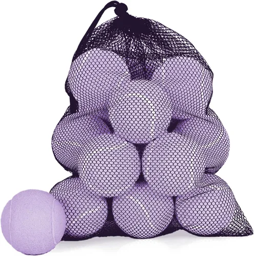 Miniatura 13 de Juego de 12/18 pelotas de tenis para entrenamiento, juego para perros y práctica con bolsa de malla para transporte y entrenamiento