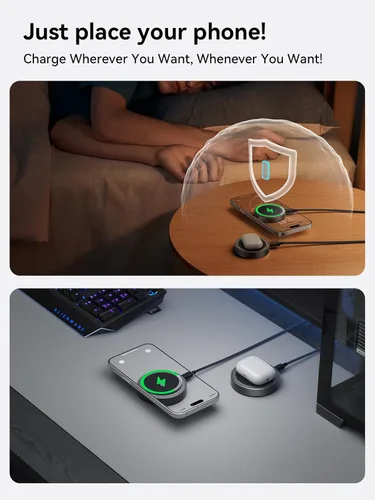 Miniatura 7 de Cargador inalámbrico Magsafe de 15 W, cargador de teléfono inalámbrico magnético Qi2 con cable de 6.6 pies, almohadilla de carga rápida para iPhone